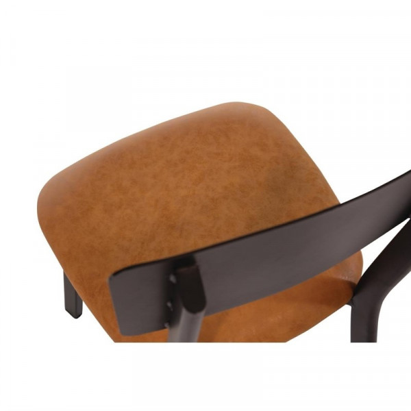 Bolero Stühle aus Metall & Polyurethan vintage braun (4 Stück)
