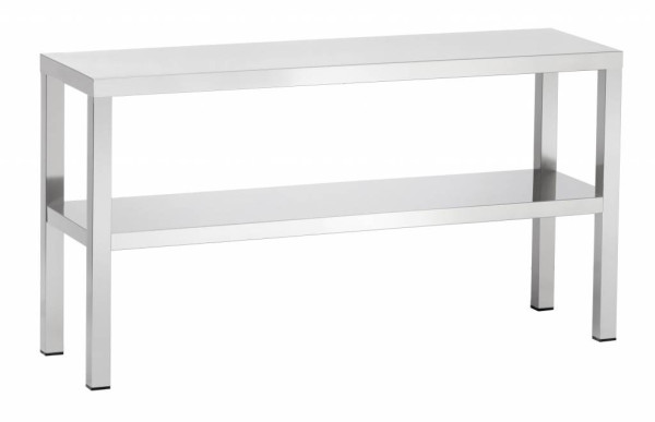 Edelstahl Aufsatzboard 2-Etagen | Bautiefe 400 mm | AISI 304