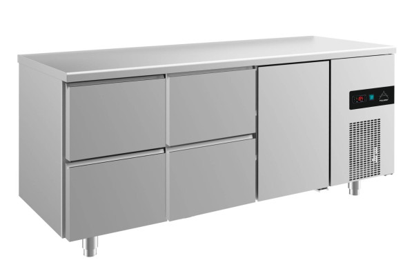 Kühltisch -2 bis +8°C 1865x700x850mm mit 1x Tür und 2x zwei Schubladen